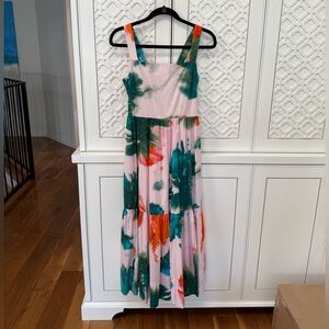 Tanya Taylor Green and Pink Dress